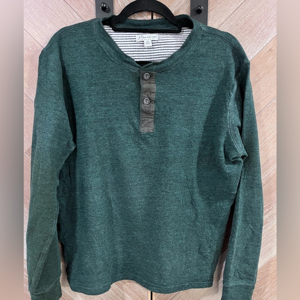 J. Crew Knit Henley Sweater - M - Forrest Green - Men’s